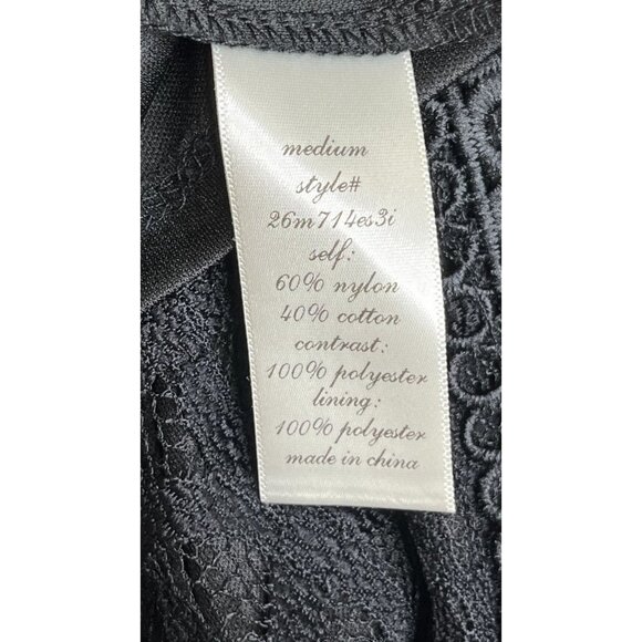 Miami Ladies Off the Shoulder Lace Dress Black Size M - Picture 10 of 11